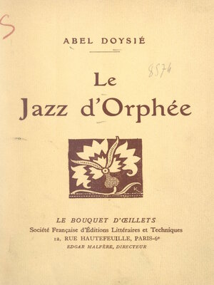 cover image of Le jazz d'Orphée